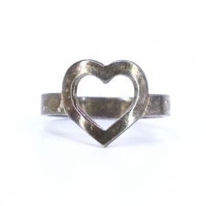 Ring Hjärta Silver S835 2g Ø16,50 Bredd 3,3-12,5mm