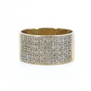 Ring Guld / Vitguld 18K 8,5g Ø19 Bredd 10,4mm med diamanter 55x totalt ca 0,055ct
