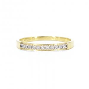 Alliansring Guld / Vitguld 18K 1,6g Ø17,75 med diamanter 11x ca 0,001ct - Gravyr