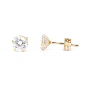 Örhängen Guld 18K 0,8g Ø5,3mm med stenar
