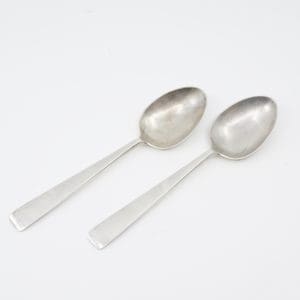 Bordsskedar No.11 formgivna Sølv Margrethe George Jensen S925 128,6g Längd 190mm 2st