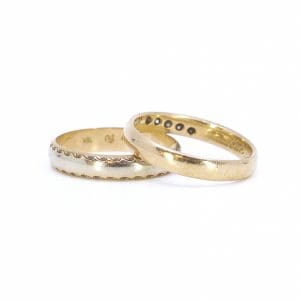 Ringar 2st Guld 18K 5,9g Ø17,25 - Gravyr