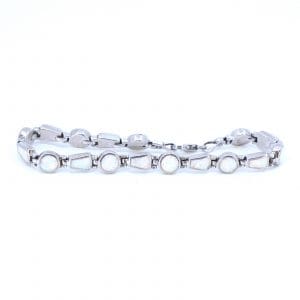 Armband Silver S925 20,7g Längd 20cm Bredd ca 5mm med stenar