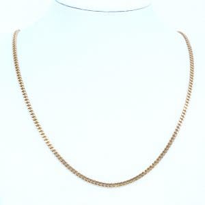 Halskedja Pansar Guld 18K 10,5g Längd 49cm Bredd 3mm