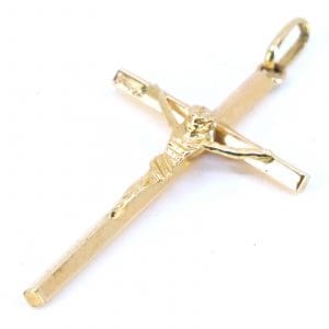 Hänge Krucifix Guld 18K 0,8g Bredd 16mm Höjd 33mm