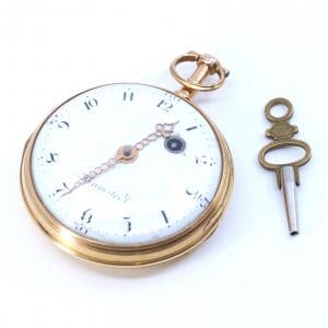 Fickur Ramstedt Guld 18K Boett 45mm, sprickor i urtavla, manuell uppvridning