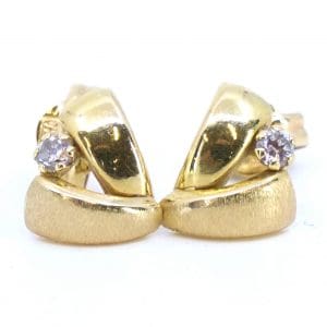 Örhängen Guld 18K 0,7g Höjd 10mm med sten