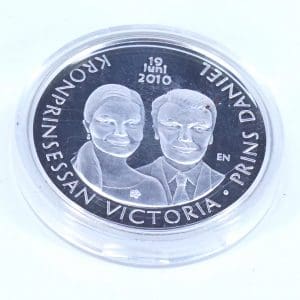 Mynt Silver S925 27,0g Kronprinsessan Victoria Prins Daniel 19 Juni 2010 i etui