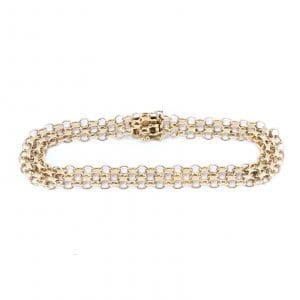 Armband X-länk Guld 18K 10,2g Längd 19cm Bredd 8,5mm