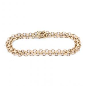 Armband X-länk Guld 18K 21,9g Längd 21,5cm Bredd 8mm