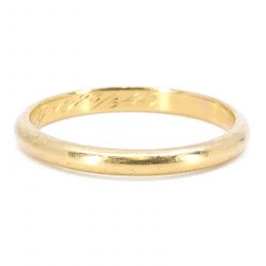 Ring Guld 20K 4,7g Ø21,5 graverad