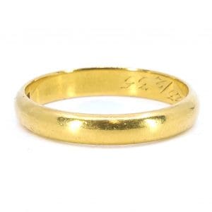Ring Guld 23K 6,8g Ø21 graverad