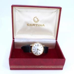 Armbandsur Certina Certidate Guld 14K Längd 23cm Boett 34mm i originalask