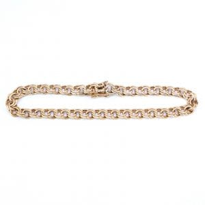 Armband Bismarck Guld 18K 9,3g Längd 18cm Bredd 5mm