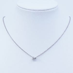 Halskedja ankar Silver S925 2,0g Längd 40-45cm Bredd 1mm med integrerat hänge knut