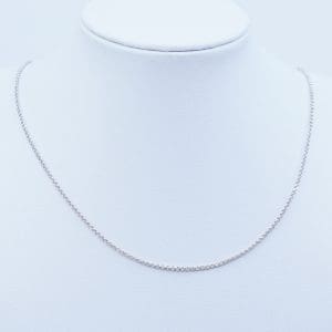 Halskedja ärtlänk Silver S925 2,2g Längd 43-46cm Bredd 1mm