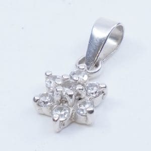Hänge Silver S925 0,4g Bredd 7mm Höjd 14mm med stenar