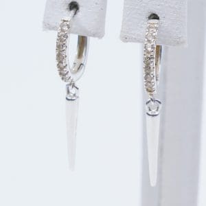 Örhängen Silver S925 1,4g Höjd 25mm med stenar