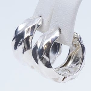 Örhängen creoler Silver S925 10,9g Diameter 18mm mönstrade