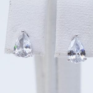 Örhängen droppar Silver S925 0,8g Höjd 7mm med sten