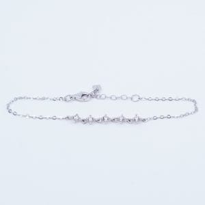 Armband ankar Silver S925 1,6g Längd 17-20cm med integrerade berlocker med stenar