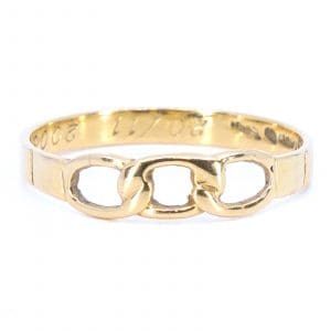 Ring Pansar Guld 18K 2,3g Ø19,5 graverad