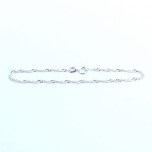 Armband Singapore Silver S925 1,2g Längd 18cm Bredd 2mm