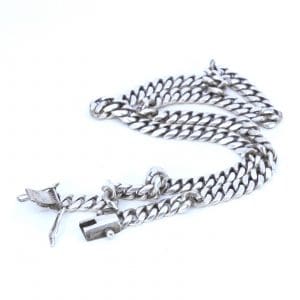 Halskedja Pansar Silver S925 75,6g Längd 51,5cm Bredd 7mm med kistlås, defekt lås