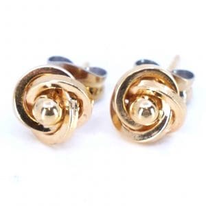 Örhängen knutar Guld 18K 0,7g Diameter 6mm, oädla stoppers