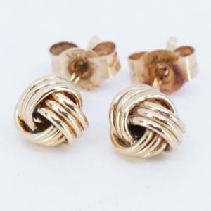Örhängen knutar Guld 18K 0,8g Diameter 6mm