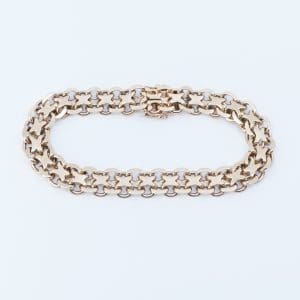 Armband X-länk Guld 18K 30,6g Längd 20cm Bredd 9mm