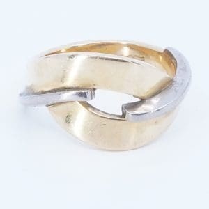 Ring tvåfärgad Guld 18K 11,3g Ø19