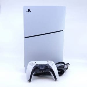 Spelkonsol PS5 med disk modell CFI-2016 en handkontoll med kablage