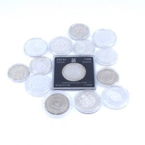 Myntliknade föremål 15 st S925 331,7g i etuier