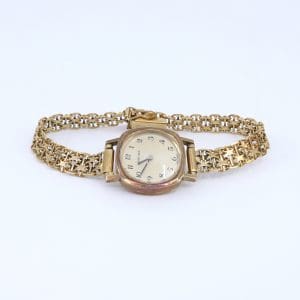 Armbandsur Certina Guld 14K med armband X-länk i 18K brv 23,6g Längd 17,5cm Boett 20x20mm graverad