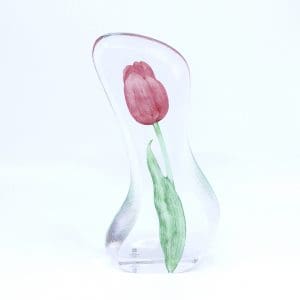 Glasstaty av Mats Jonasson Målerås Floral Fantasy Höjd 19cm