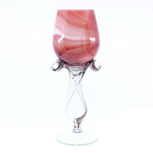 Pokal i glas b:9cm h 34cm troligtvis polsk design Krosno
skickas ej