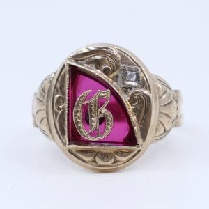 Investeringsguld 10K 8,9g med monogram och sten