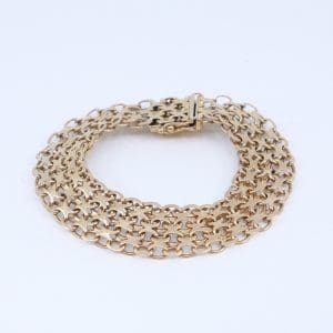Armband X-länk Guld 18K 24,5g Längd 19cm Bredd 15mm