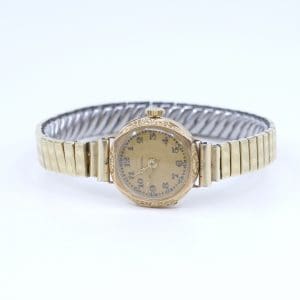 Armbandsur Tegra Guld 14K med flexarmband i oädel metall Boett 20mm manuell