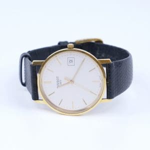Armbandsur Tissot Guld 18K Boett 33mm kvarts datum safirglas med slitet armband