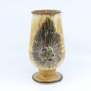 Vas Dansk design av Jette Hellerøe Abstrakt sunflower Höjd 20cm signerad botten