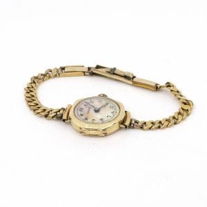 Armbandsur Siduna 14K brv 13,5g Boett 21mm, manuell, armlänk oädel metall, repigt plastglas