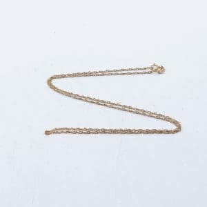 Halskedja Singapore Guld 18K 1,2g Längd 42,7cm Bredd 1mm
