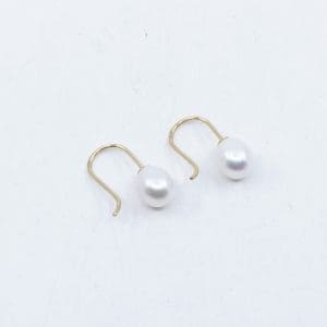 Örhängen Guld 18K 1,6g Höjd 18mm med pärla