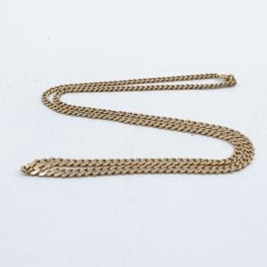Halskedja Pansar Guld 18K 10,8g Längd 45,5cm Bredd 2-4mm