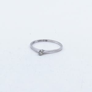 Ring Vitguld 18K 1,9g Ø20, med diamant 1xca0,05ct