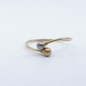 Armring tvåfärgad Guld 18K 11,6g Diameter 6cm