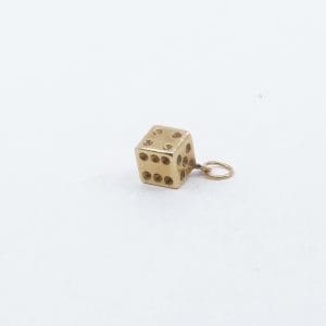 Hänge/berlock tärning Guld 18K 1,1g Bredd 10mm Höjd 16mm