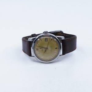 Armbandsur Omega Seamaster Stål Boett 33mm, automatisk, datum, plastglas, läderrem brun